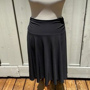 George Stretch Knit Casual Black Midi Ruched Waistband Skirt Size Medium 8-10